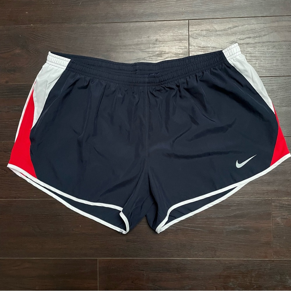 Blue, White and Red NIKE DRY Athletic Shorts